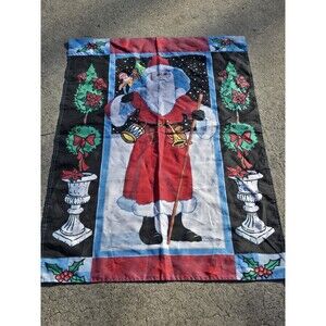 Meadow Creek Flag Old World Santa Double Sided Holiday Christmas Decor 28" x 40"